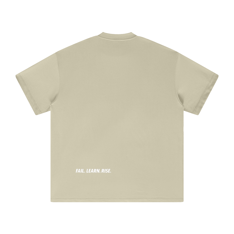 rtc,reborn to conquer,heavy tee,winter drop,fail learn rise,essential tee,heavyweight cotton,streetwear,earth tone tee,unisex tee