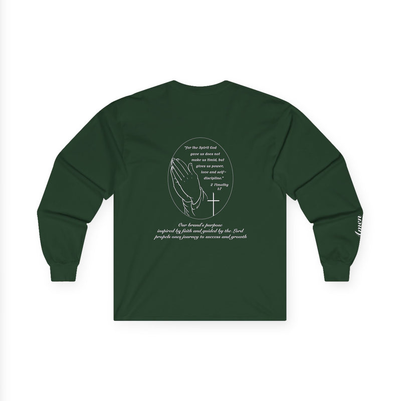 "Faith" Edition - Cotton Long Sleeve Tee 2 Timothy 1:7