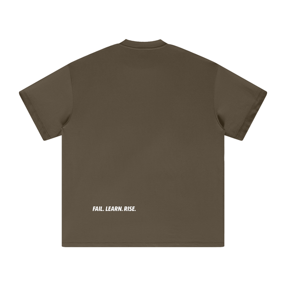 rtc,reborn to conquer,heavy tee,winter drop,fail learn rise,essential tee,heavyweight cotton,streetwear,earth tone tee,unisex tee