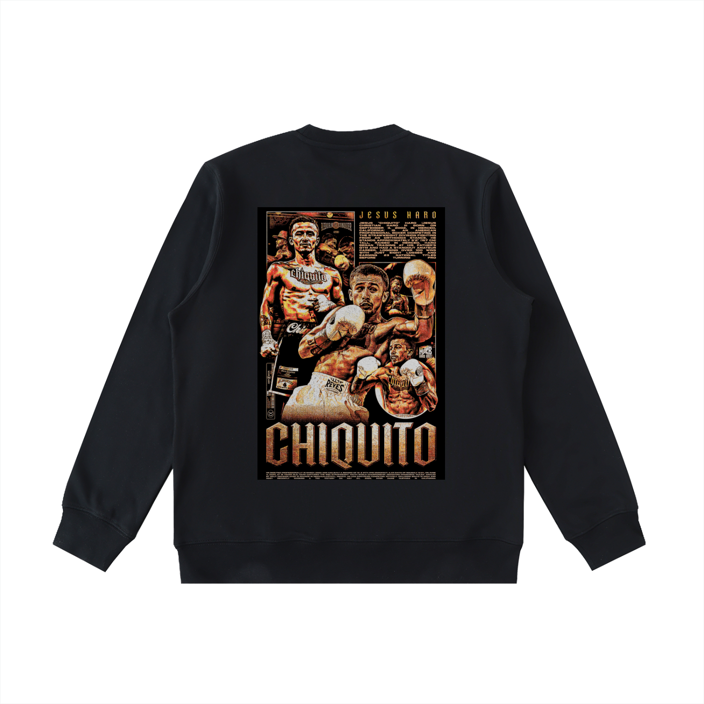 unisex crewneck,streetwear crewneck,rtc fighter merch,reborn to conquer,fighter collection,boxing merch,limited edition drop,premium fighter merch,chiquito merch,chiquito collection